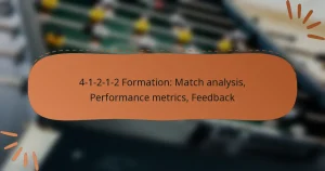 4-1-2-1-2 Formation: Match analysis, Performance metrics, Feedback