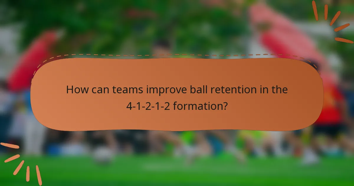 How can teams improve ball retention in the 4-1-2-1-2 formation?