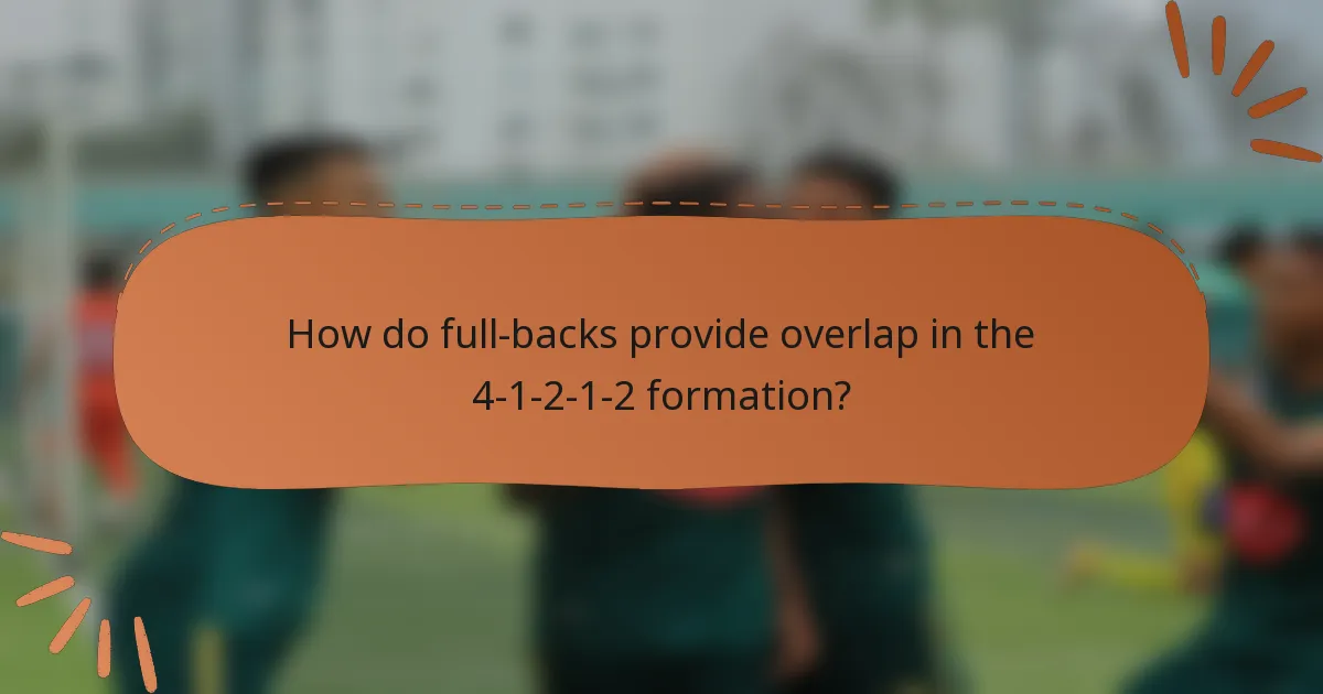 How do full-backs provide overlap in the 4-1-2-1-2 formation?