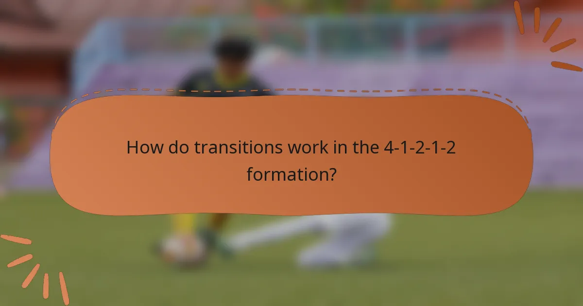 How do transitions work in the 4-1-2-1-2 formation?