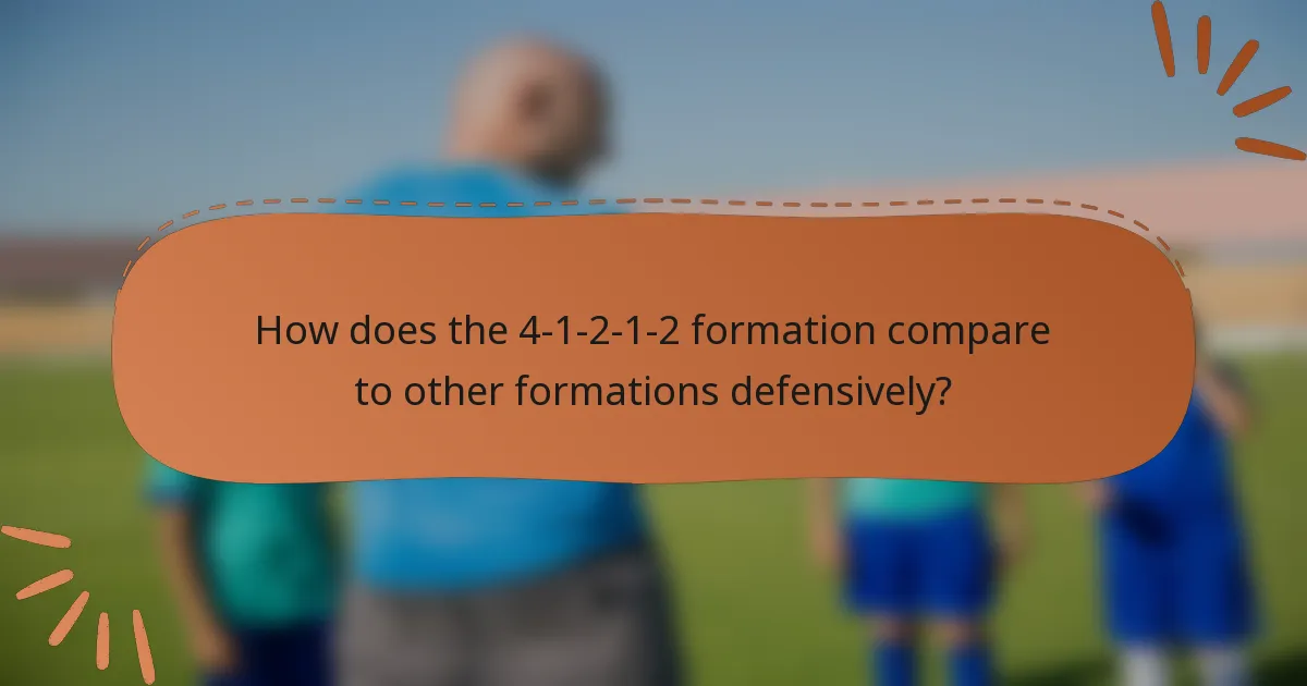 How does the 4-1-2-1-2 formation compare to other formations defensively?