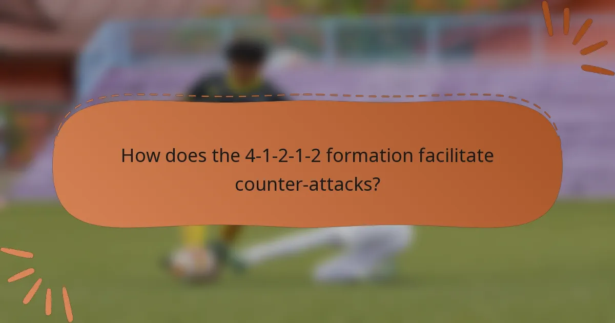 How does the 4-1-2-1-2 formation facilitate counter-attacks?