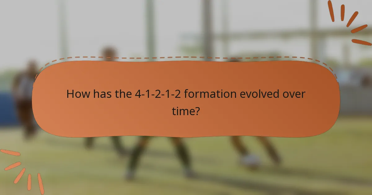 How has the 4-1-2-1-2 formation evolved over time?