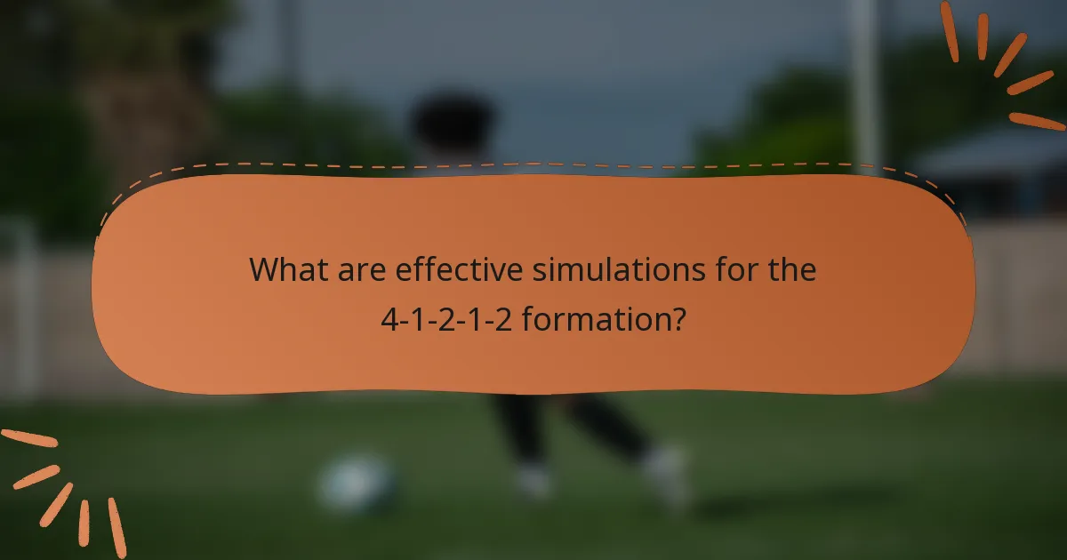What are effective simulations for the 4-1-2-1-2 formation?