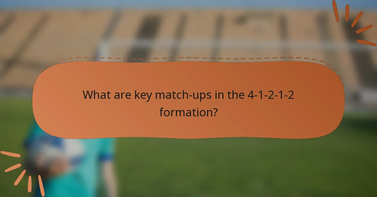 What are key match-ups in the 4-1-2-1-2 formation?