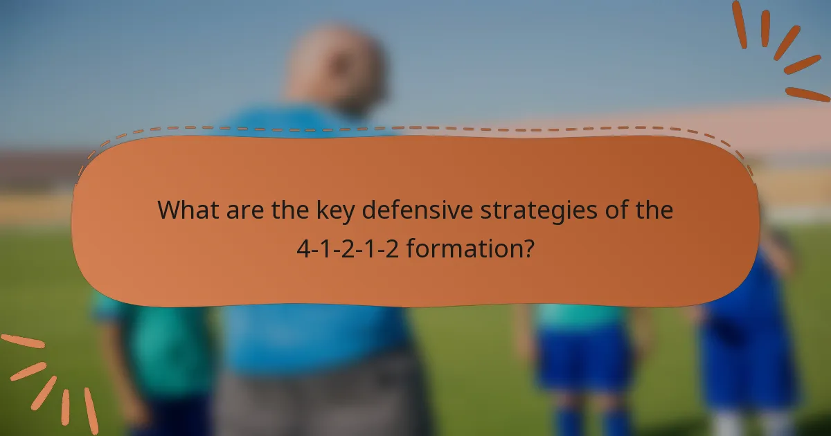 What are the key defensive strategies of the 4-1-2-1-2 formation?
