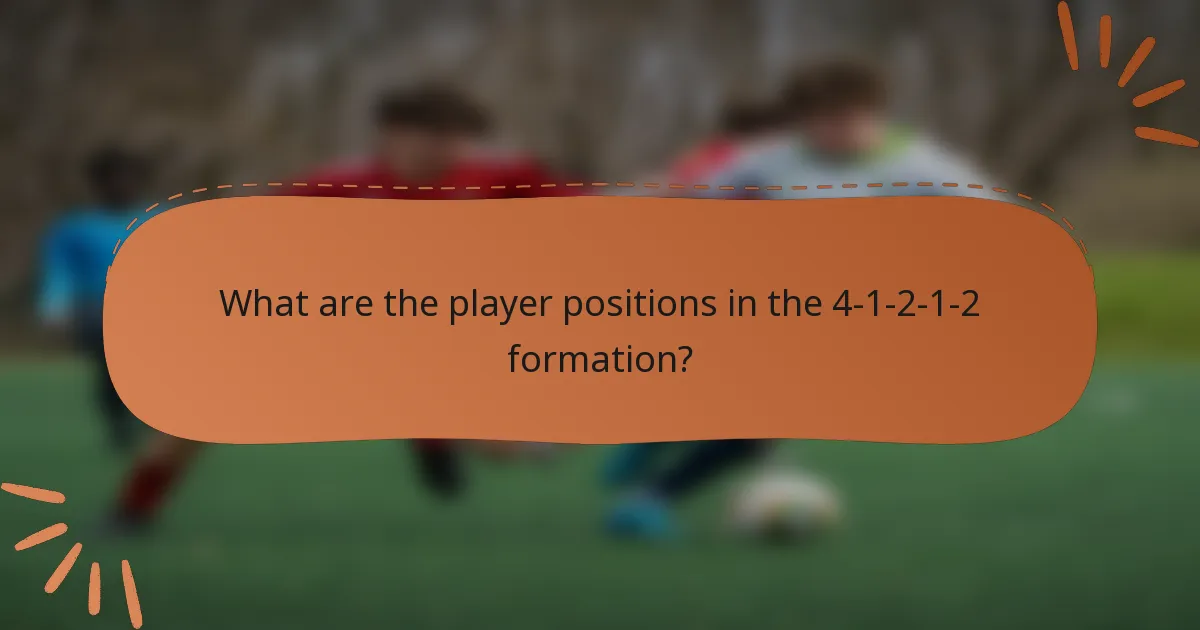 What are the player positions in the 4-1-2-1-2 formation?