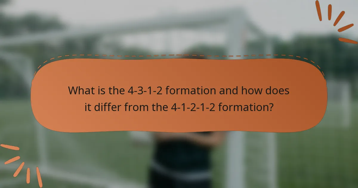 What is the 4-3-1-2 formation and how does it differ from the 4-1-2-1-2 formation?
