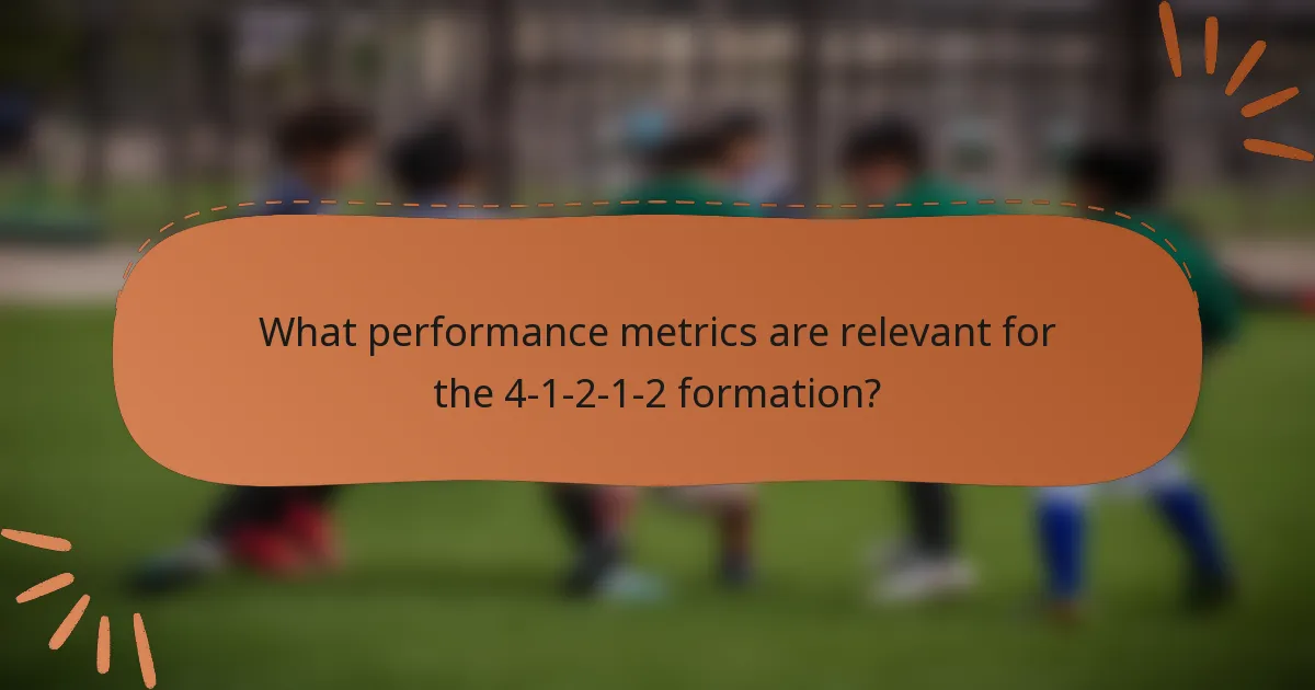What performance metrics are relevant for the 4-1-2-1-2 formation?