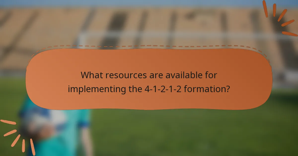 What resources are available for implementing the 4-1-2-1-2 formation?