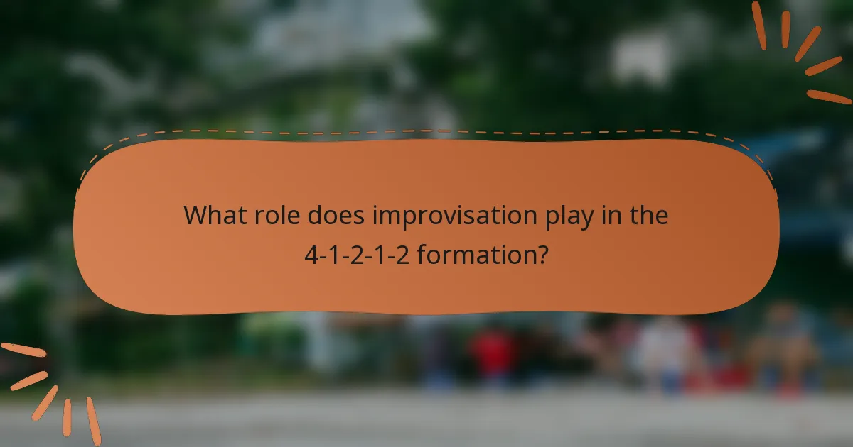 What role does improvisation play in the 4-1-2-1-2 formation?