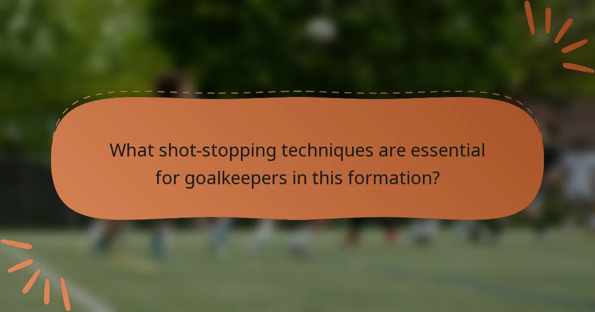 What shot-stopping techniques are essential for goalkeepers in this formation?